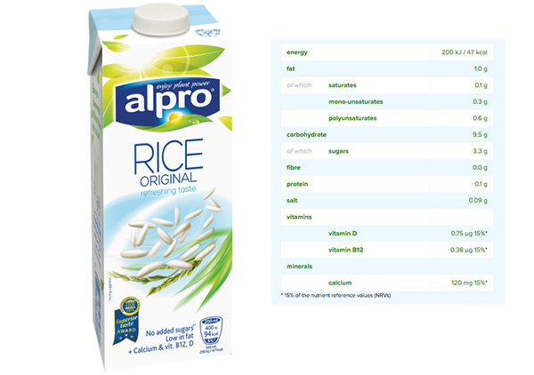 alpro rice drink UK